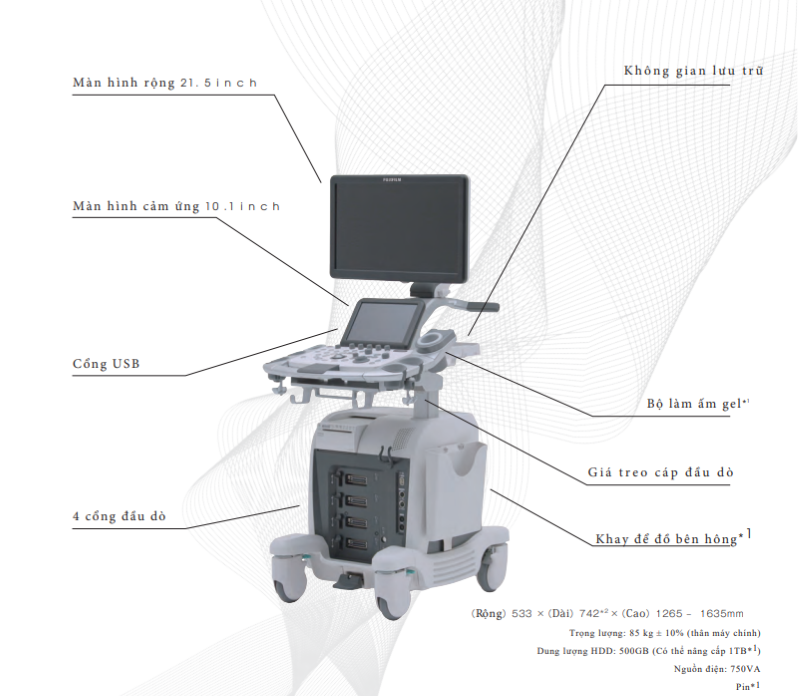 Máy siêu âm Arietta 65 nhiều tính năng ưu việt